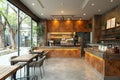 Modern cafe or coffee shop. luxury interior design