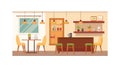 Modern Cafe Interior with Bar Seating and Contemporary Design, vector design Generative AI Royalty Free Stock Photo