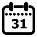 Modern calendar icon, simple style