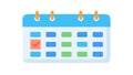 Modern Calendar Interface with Marked Dates and Events, vector design Generative AI Royalty Free Stock Photo