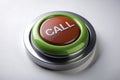 Modern Call Button Illustration: A Macro View of Digital Interaction Design - Flat Style Graphic