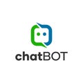 Modern Call Center Communication Chatbot Chatting Logo Concept