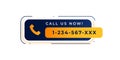 modern call us now promotion template for web service Royalty Free Stock Photo