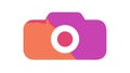 Modern Camera Lens Icon with Gradient, Symbolizing Vision, vector design Generative AI Royalty Free Stock Photo