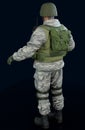 Camouflaged Male Soldier 3d render, 3d model