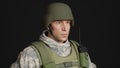 Camouflaged Male Soldier 3d render, 3d model