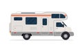 Modern camper van. Comfortable motorhome. Side view