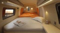 Modern Camper Van Interior Bedroom Design Royalty Free Stock Photo