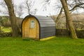 Modern camping pod on site and ready for use at the Meelmore Lodge amenities centre at the Hare`s Gap in the Mourne Mountains Cou Royalty Free Stock Photo