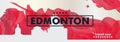 Canada Edmonton skyline city gradient vector banner