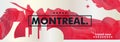 Canada Montreal skyline city gradient vector poster