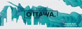 Canada Ottawa skyline city gradient vector banner