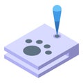 Modern canine drinker icon isometric vector. Water house supply