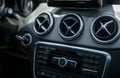 Modern car cockpit. Royalty Free Stock Photo