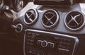 A modern car cockpit. Royalty Free Stock Photo