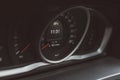 Modern car control panel with speedometer. Royalty Free Stock Photo