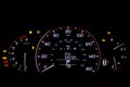 Car dashboard on black background closeup Royalty Free Stock Photo