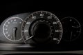 Car dashboard on black background closeup Royalty Free Stock Photo