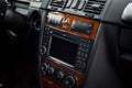 Modern car dashboard detail. Royalty Free Stock Photo