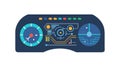 Modern Car Dashboard Interface with Speedometer, vector design Generative AI Royalty Free Stock Photo
