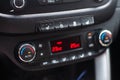 Modern car dashboard. Screen multimedia system. Climate control. Royalty Free Stock Photo