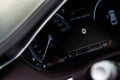 Modern car dashboard with speedometer, tachometer. Royalty Free Stock Photo