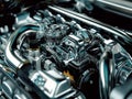 Modern Car Engine Close-up Royalty Free Stock Photo