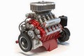 Modern car engine on white background. Neural network generated art Royalty Free Stock Photo