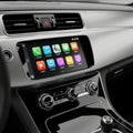 Modern car interior displaying advanced infotainment system Royalty Free Stock Photo