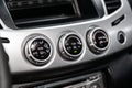 Modern car interior: parts, buttons, knobs Royalty Free Stock Photo