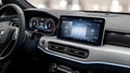 Car Interior Dashboard Modern Touchscreen Display and Technology Royalty Free Stock Photo
