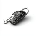 Modern Car Key Remote Control System Keys Black Design 3d lock metal white shiny access gadget device engine