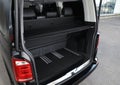 Modern car with open empty trunk