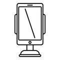 Modern car phone holder icon, outline style Royalty Free Stock Photo