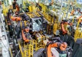 Car production line of the robot Royalty Free Stock Photo