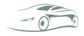 Modern car silhouette Royalty Free Stock Photo