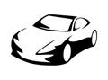 Modern car silhouette Royalty Free Stock Photo