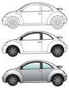 Modern car technical draw