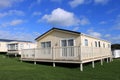 Modern caravans in trailer park Royalty Free Stock Photo