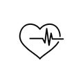 Modern cardiogram line icon.