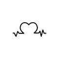 Modern cardiogram line icon.