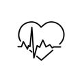 Modern cardiogram line icon.