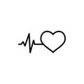 Modern cardiogram line icon.