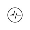 Modern cardiogram line icon.