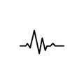 Modern cardiogram line icon.