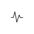 Modern cardiogram line icon.