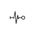 Modern cardiogram line icon.