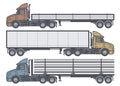 Modern Cargo Truck Trailer. Cargo delivering vehicle