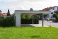 modern carport and way details Royalty Free Stock Photo