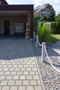 modern carport and way details